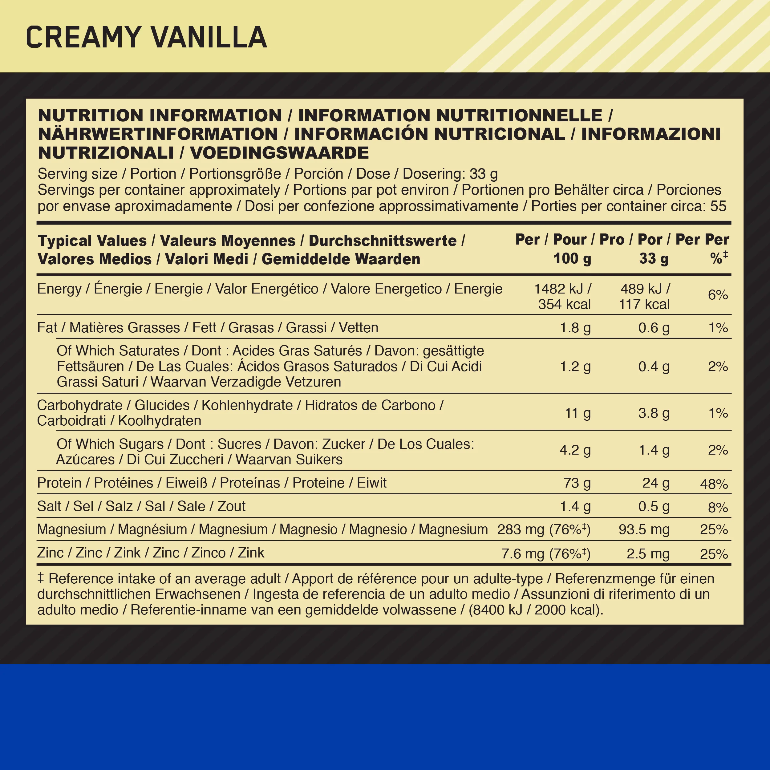 100% Casein Gold Standard (1820g) - Image 8