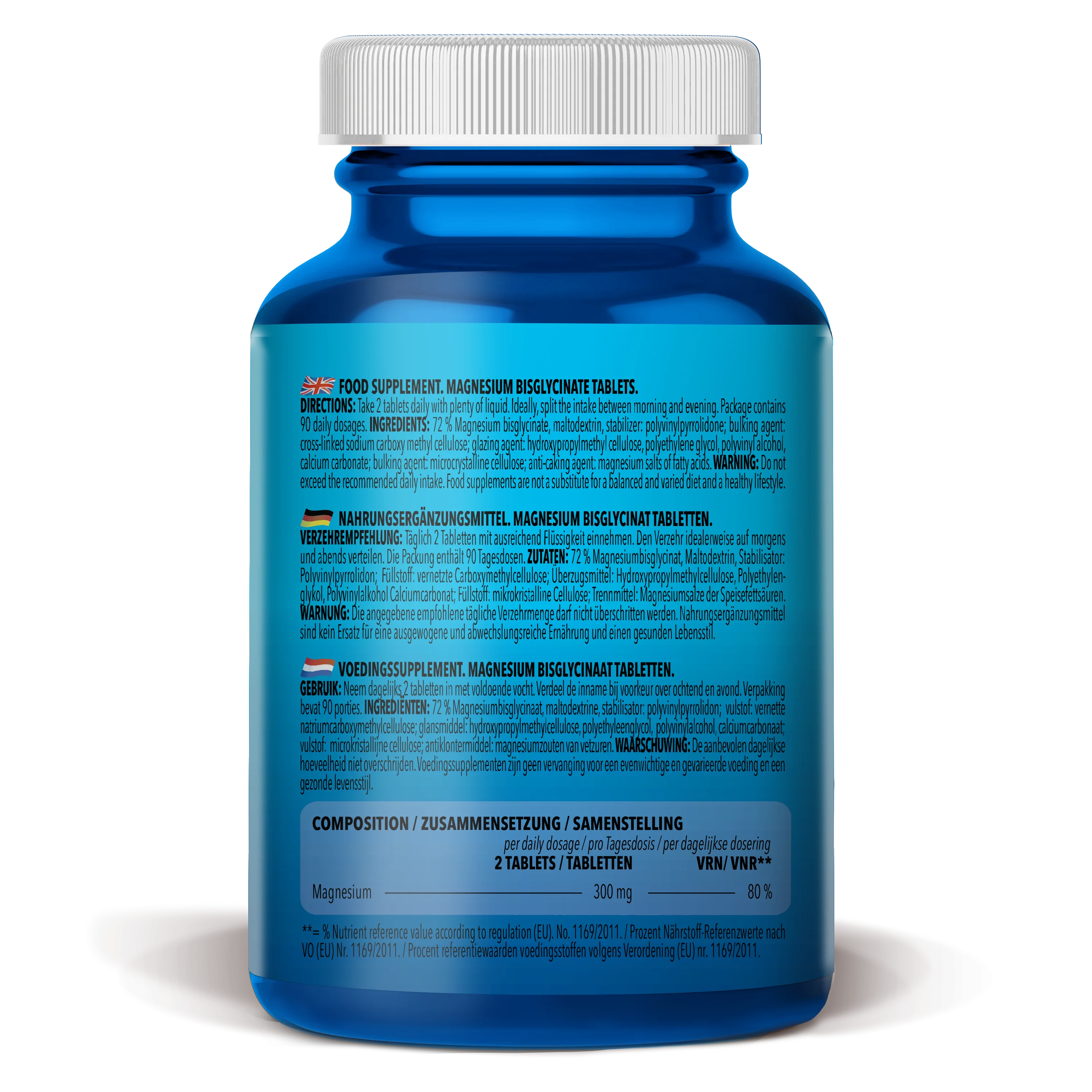 100% Magnesium Bisglycinat (180 Tabletten) - Image 3