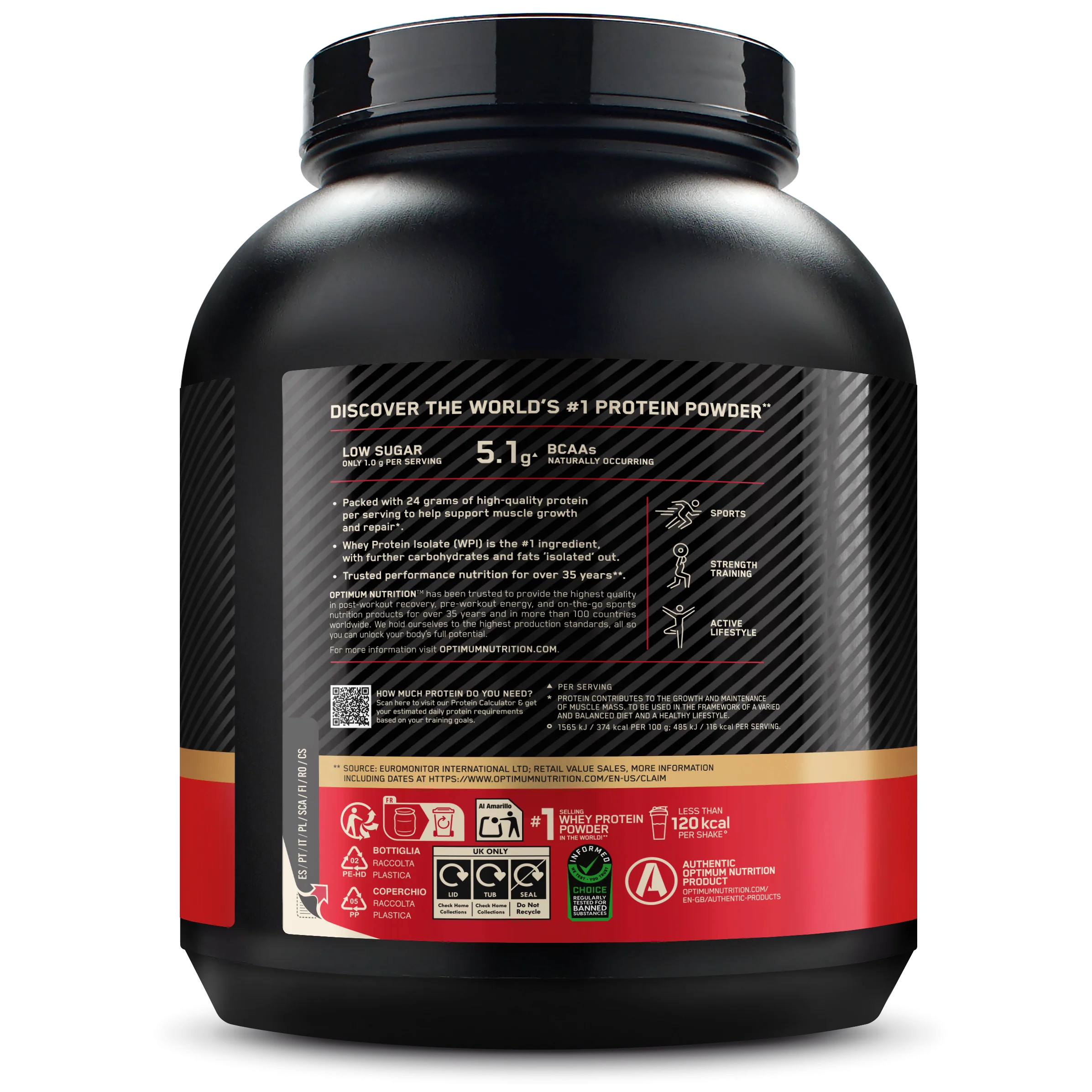 100% Whey Gold Standard (2040g) - Image 8