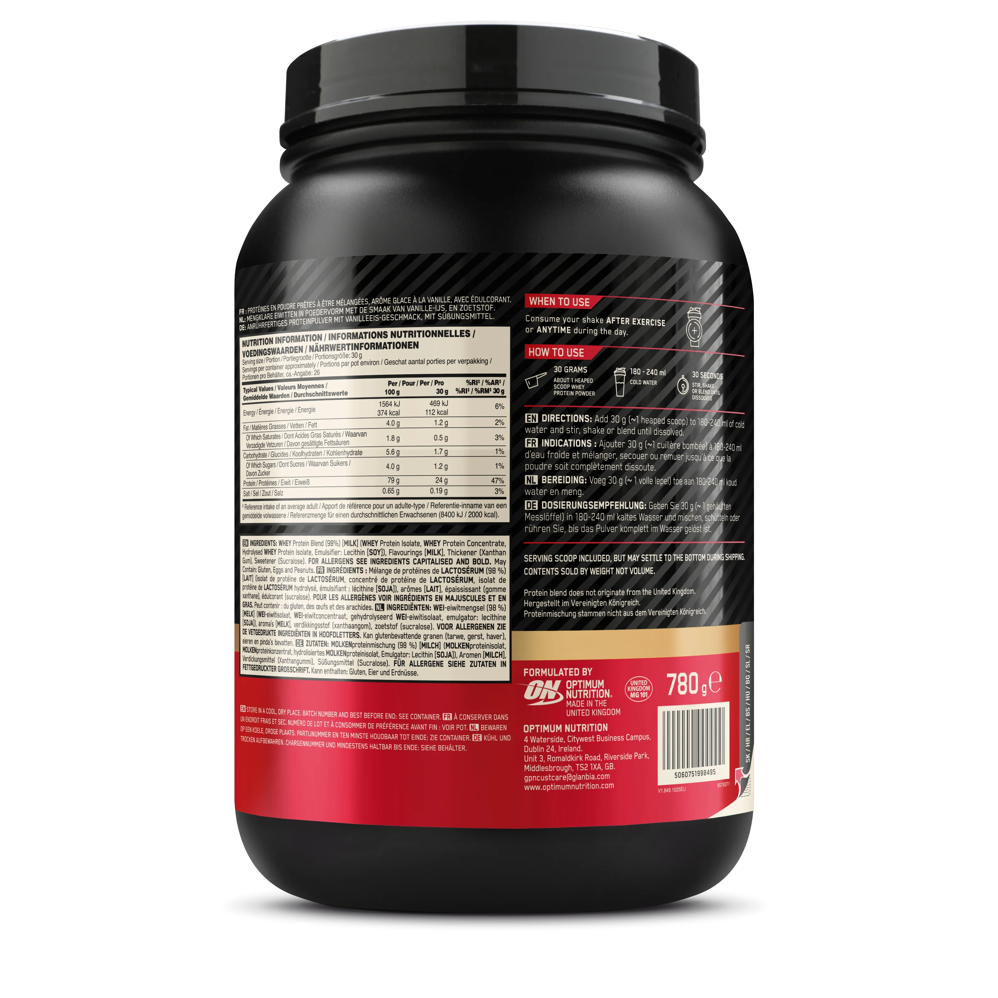 100% Whey Gold Standard (780g) - Image 3
