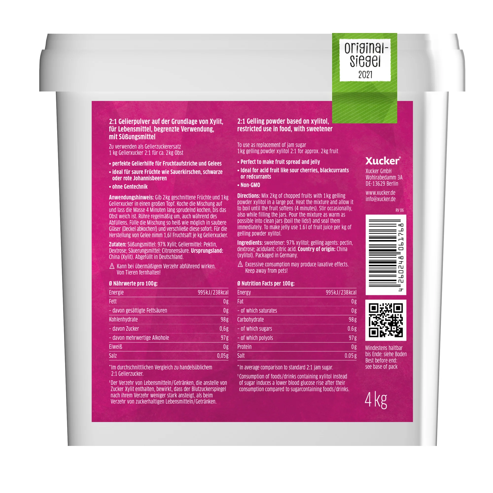 2:1 Gelier-Xucker aus Xylit (4000g) - Image 3