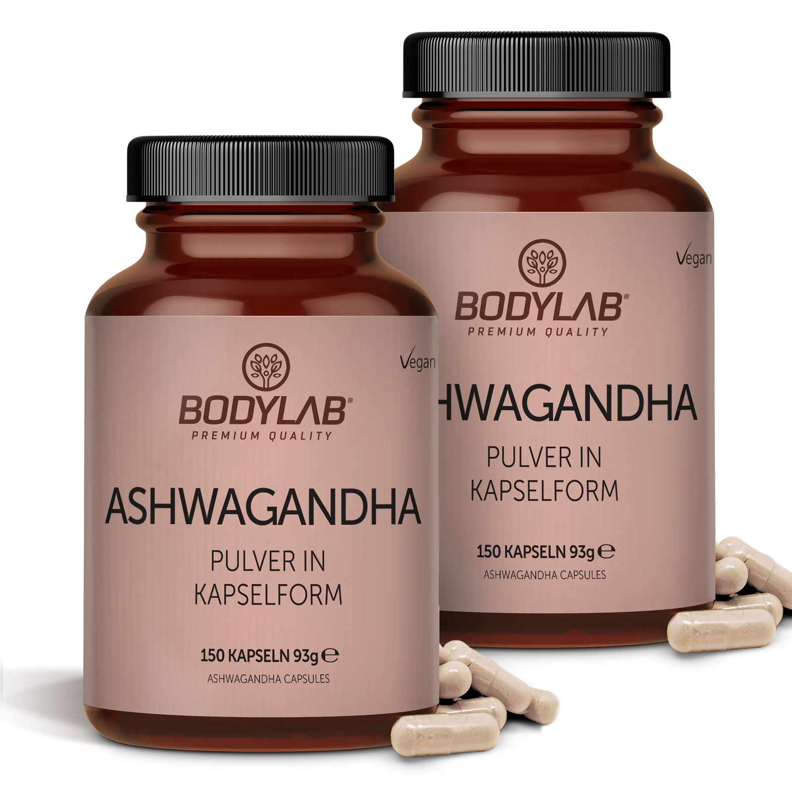 2 x Ashwagandha Pulver in Kapselform (2 x 150 Kapseln)