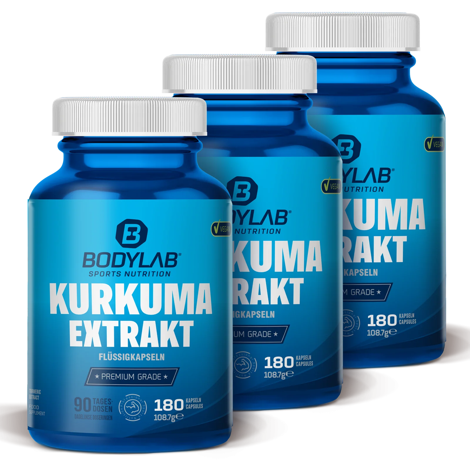 3 x Turmeric Extract (je 180 Kapseln)