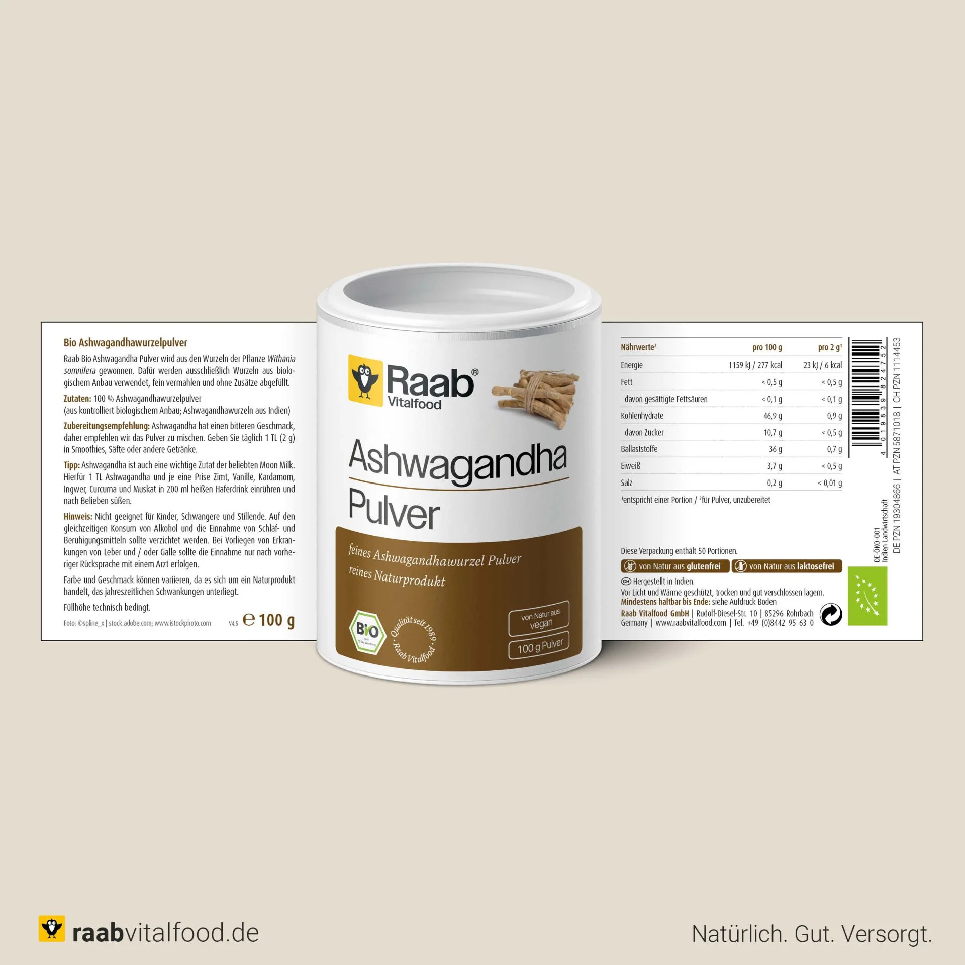Bio Ashwagandha Pulver (100g) - Image 2