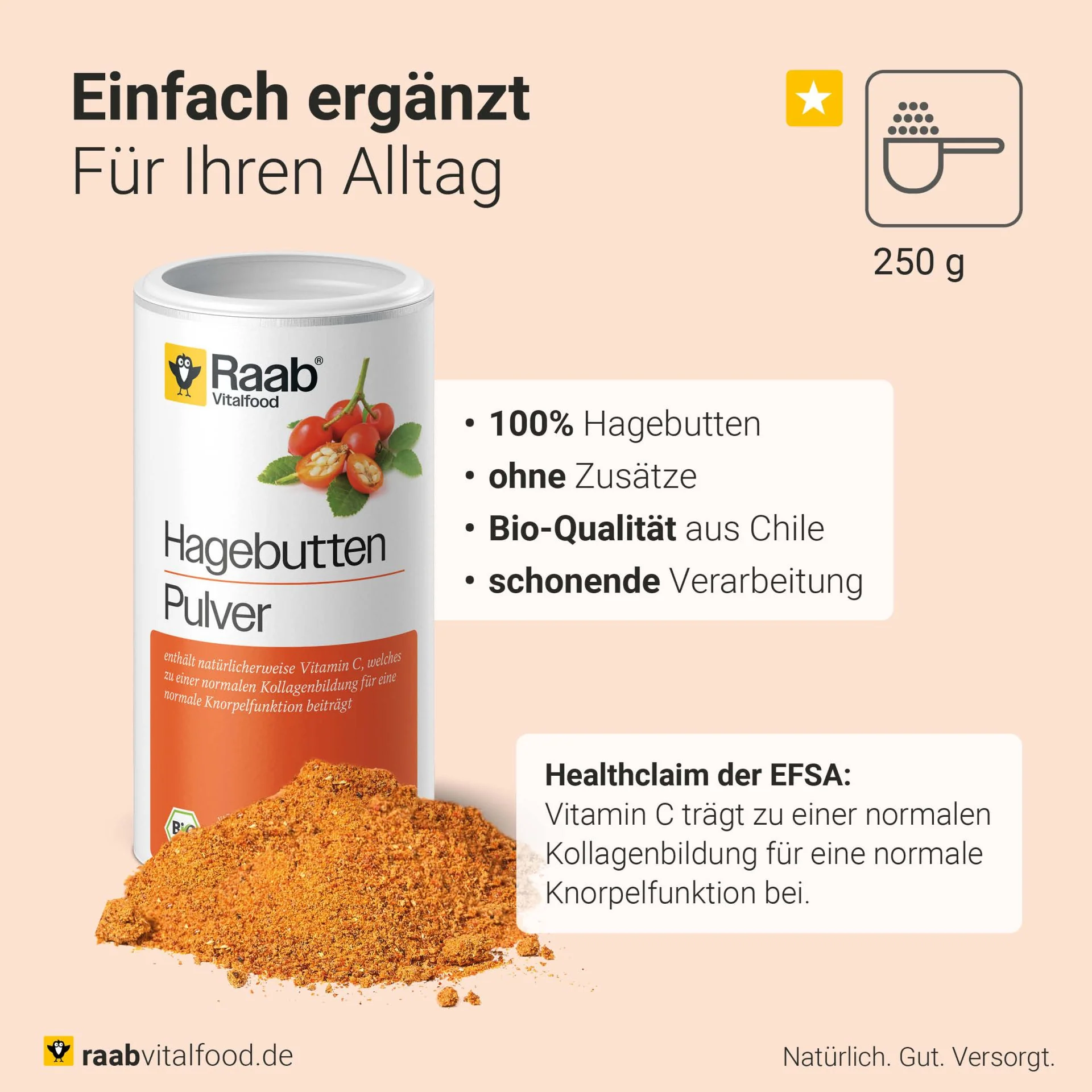 Bio Hagebutten-Pulver (250g) - Image 3