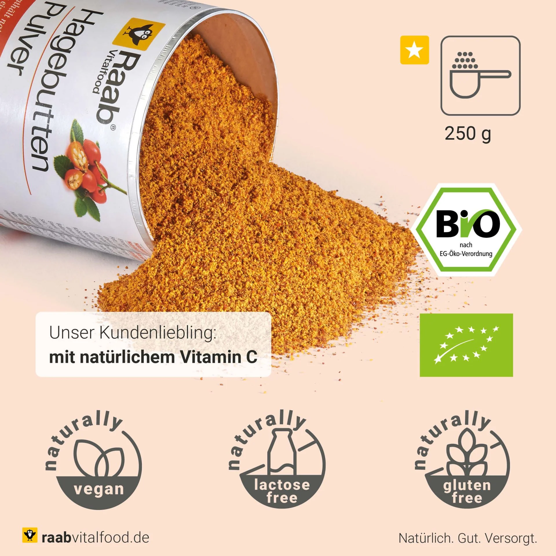 Bio Hagebutten-Pulver (250g) - Image 4