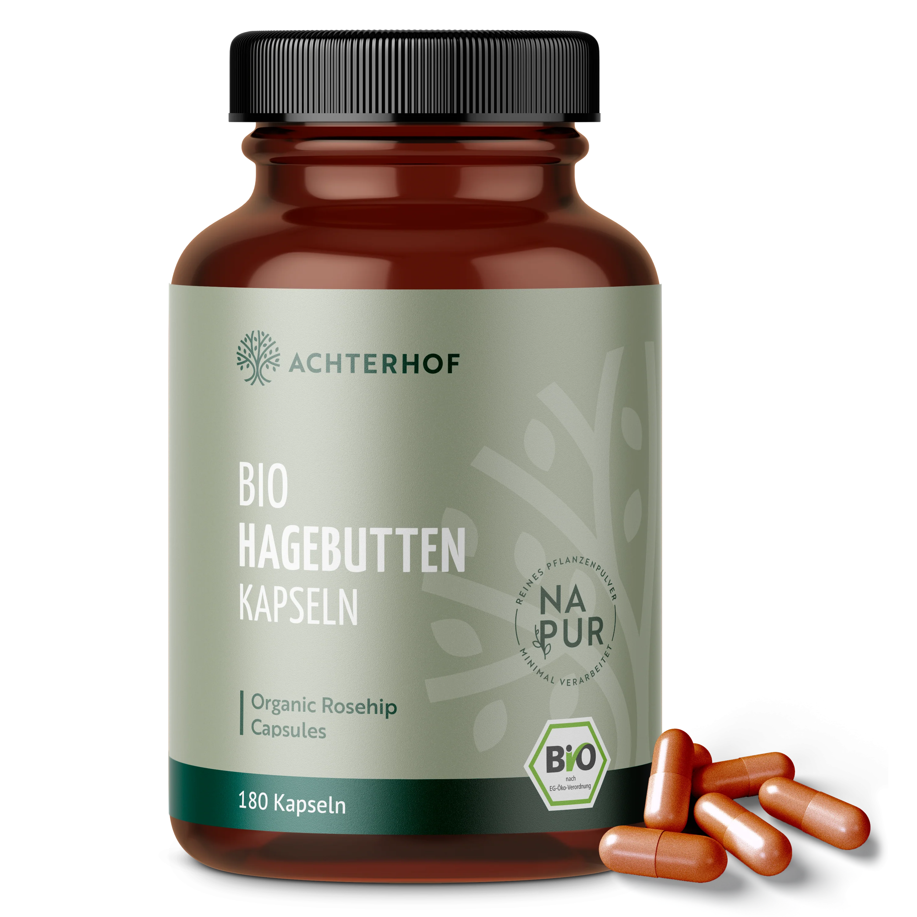 Bio Hagebutten Kapseln (180 Kapseln)