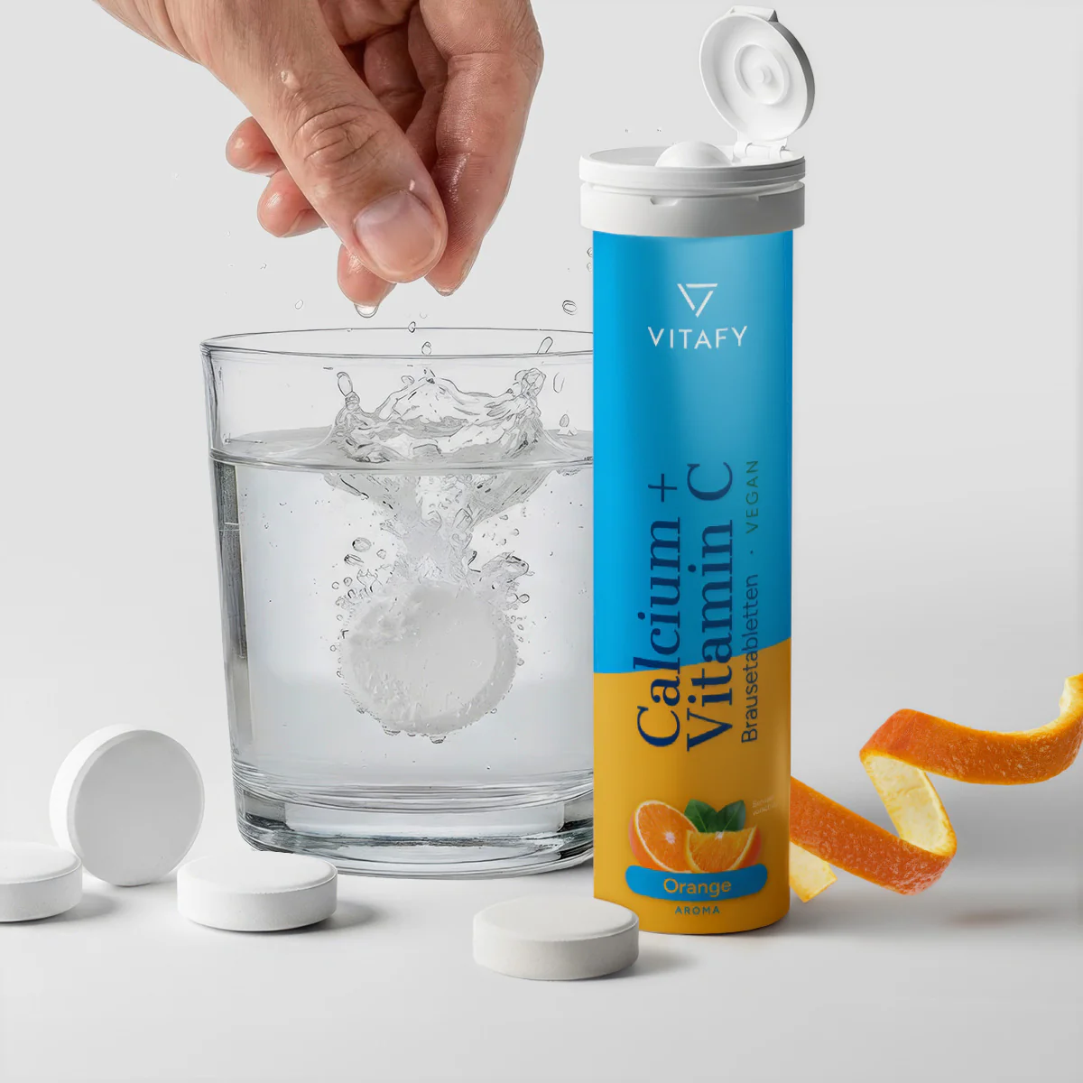 Calcium + Vitamin C - Orange (20 Brausetabletten) - 6er Pack - Image 3