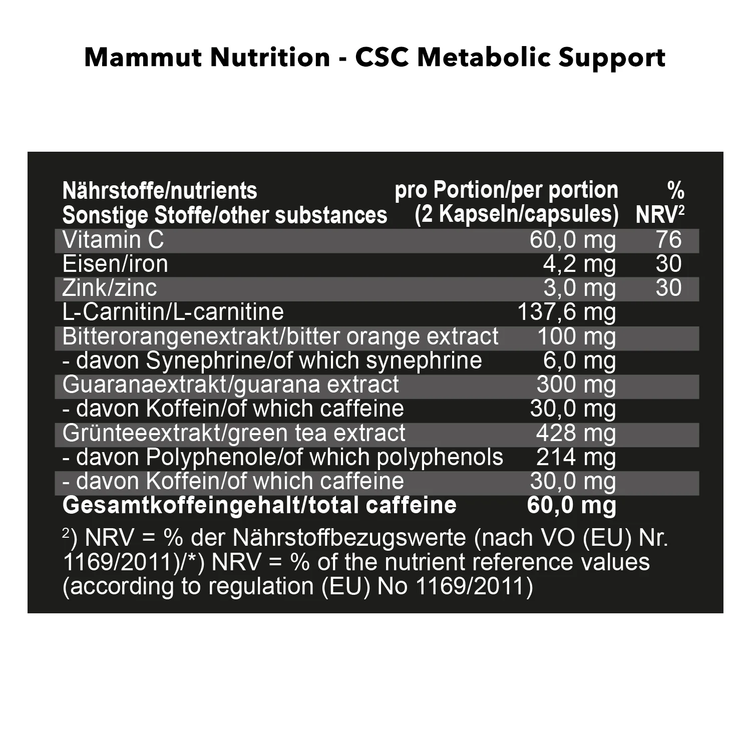 CSC Metabolic Support (150 Kapseln) - Image 3