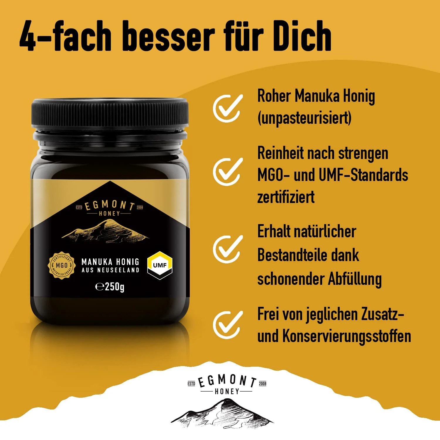 Egmont Manuka Honig MGO 820+ UMF 20+ (250g) - Image 2