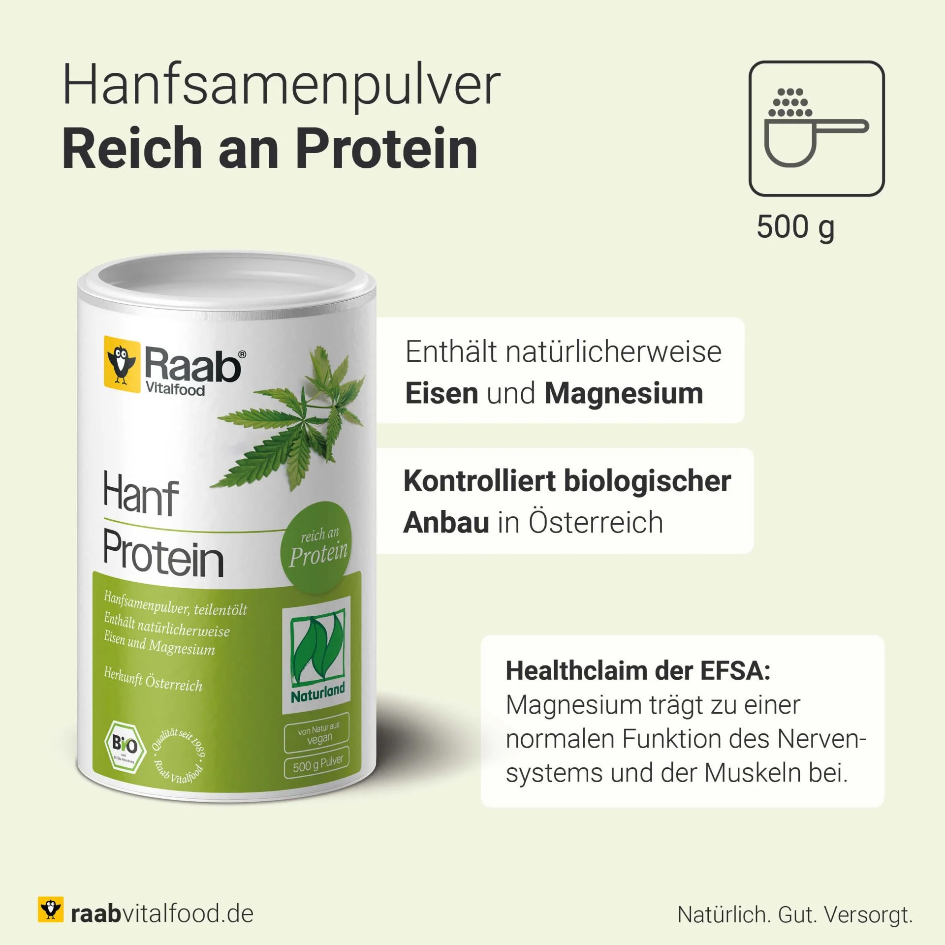 Bio Hanfprotein Pulver (500g) - Image 3