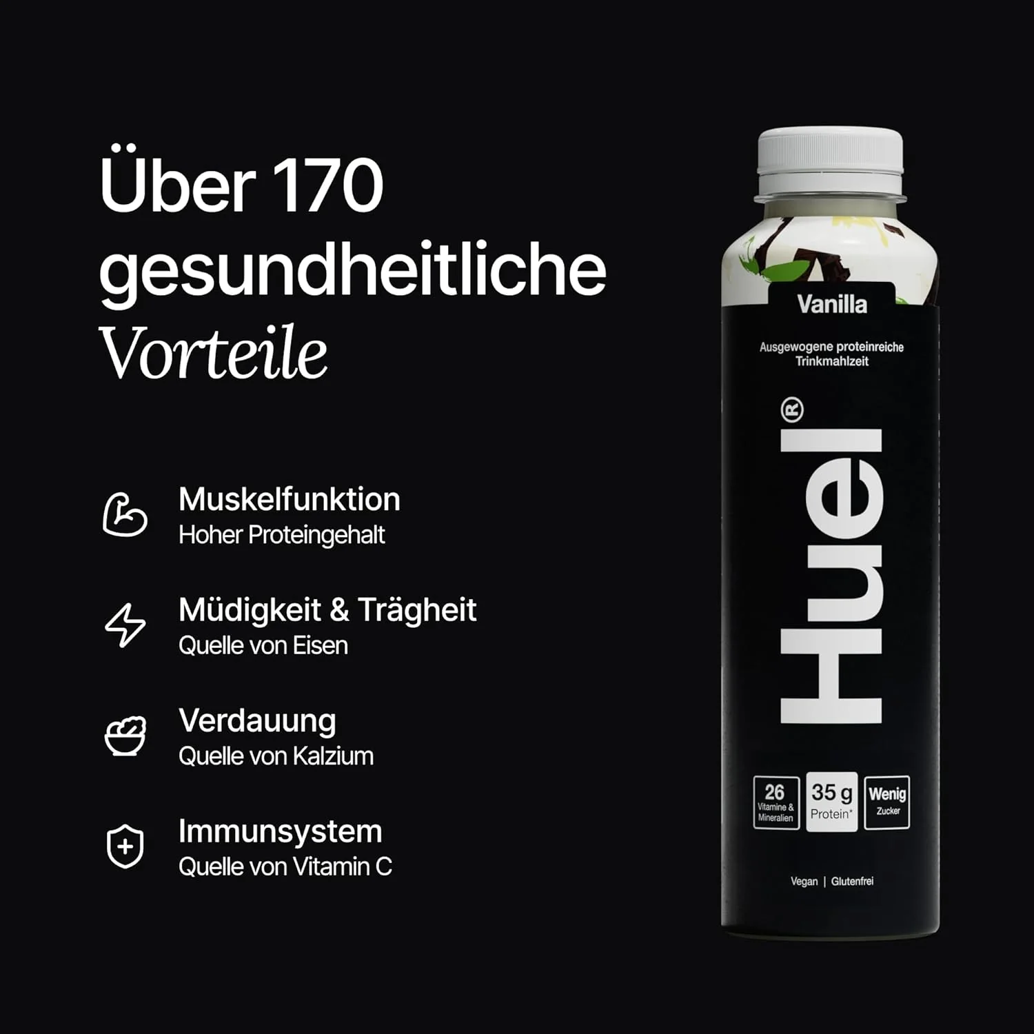 Huel Black Edition Trinkmahlzeit (8x500ml) - Image 3