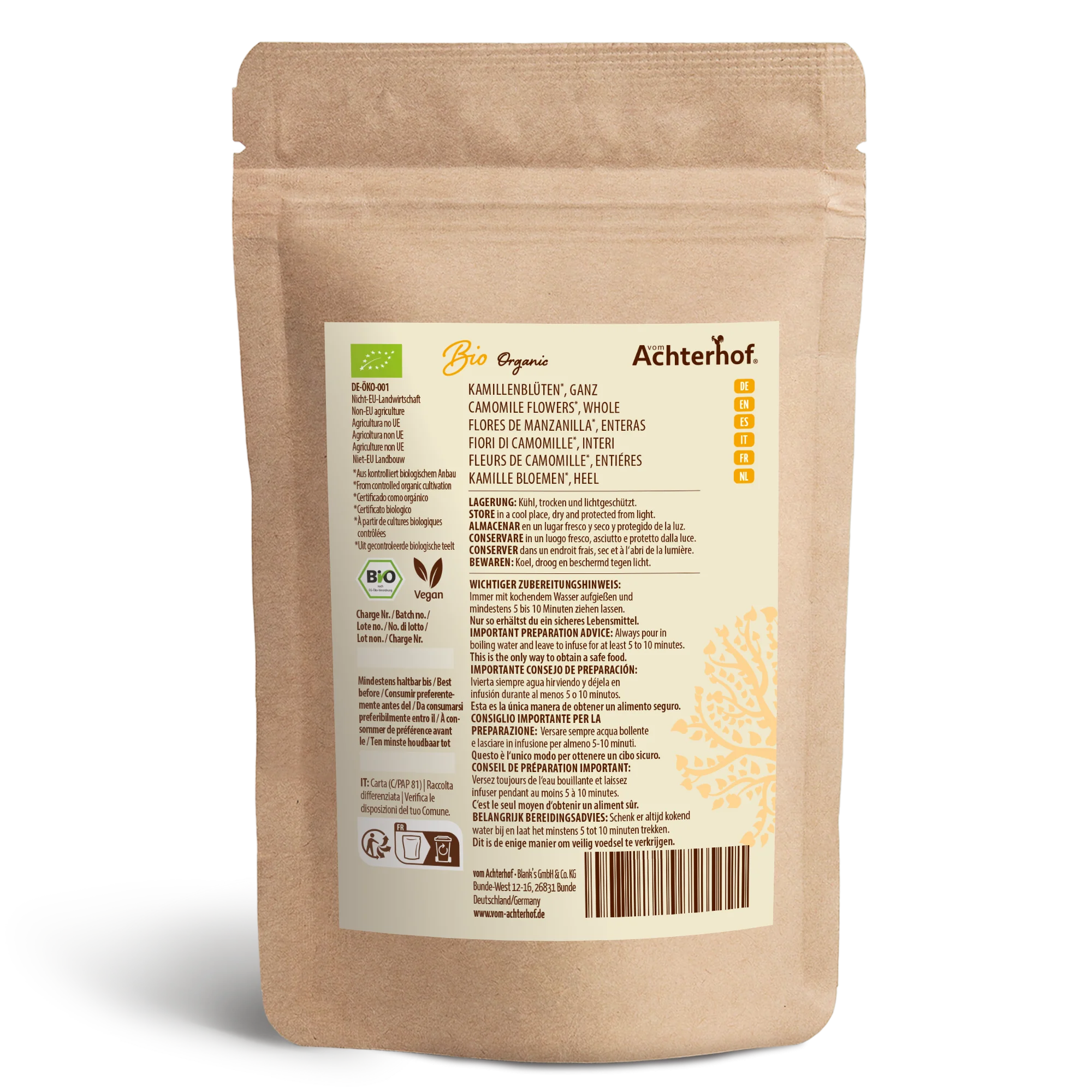 Kamillenblüten ganz Bio (250g) - Image 2