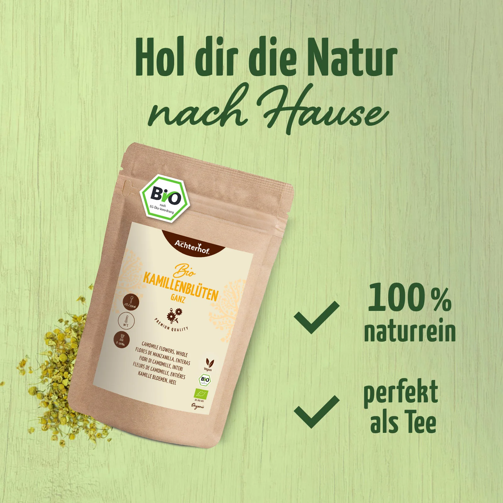 Kamillenblüten ganz Bio (250g) - Image 4