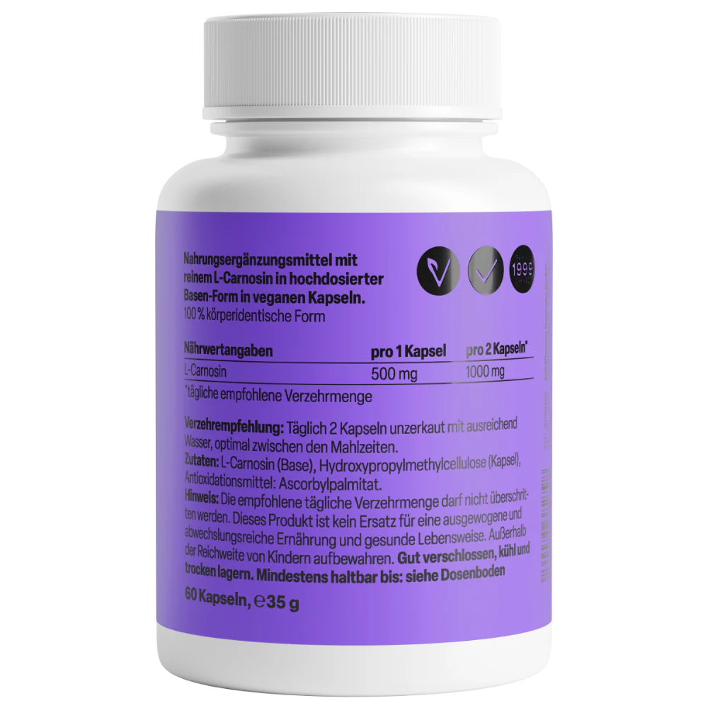 L-Carnosin 500mg (60 Kapseln) - Image 2