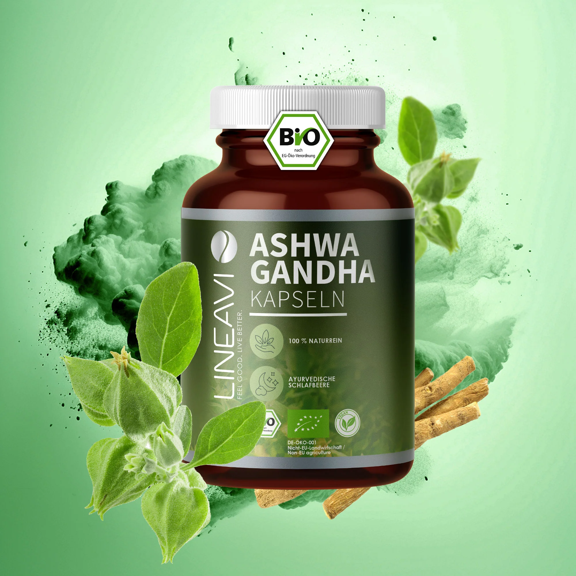 Doppelpack: Ashwagandha Kapseln bio (2x150 Kapseln) - Image 6