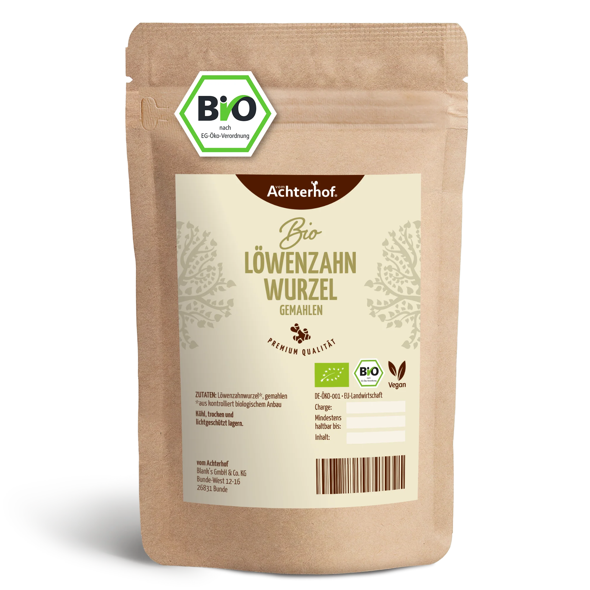 Löwenzahnwurzel Pulver Bio (500g)