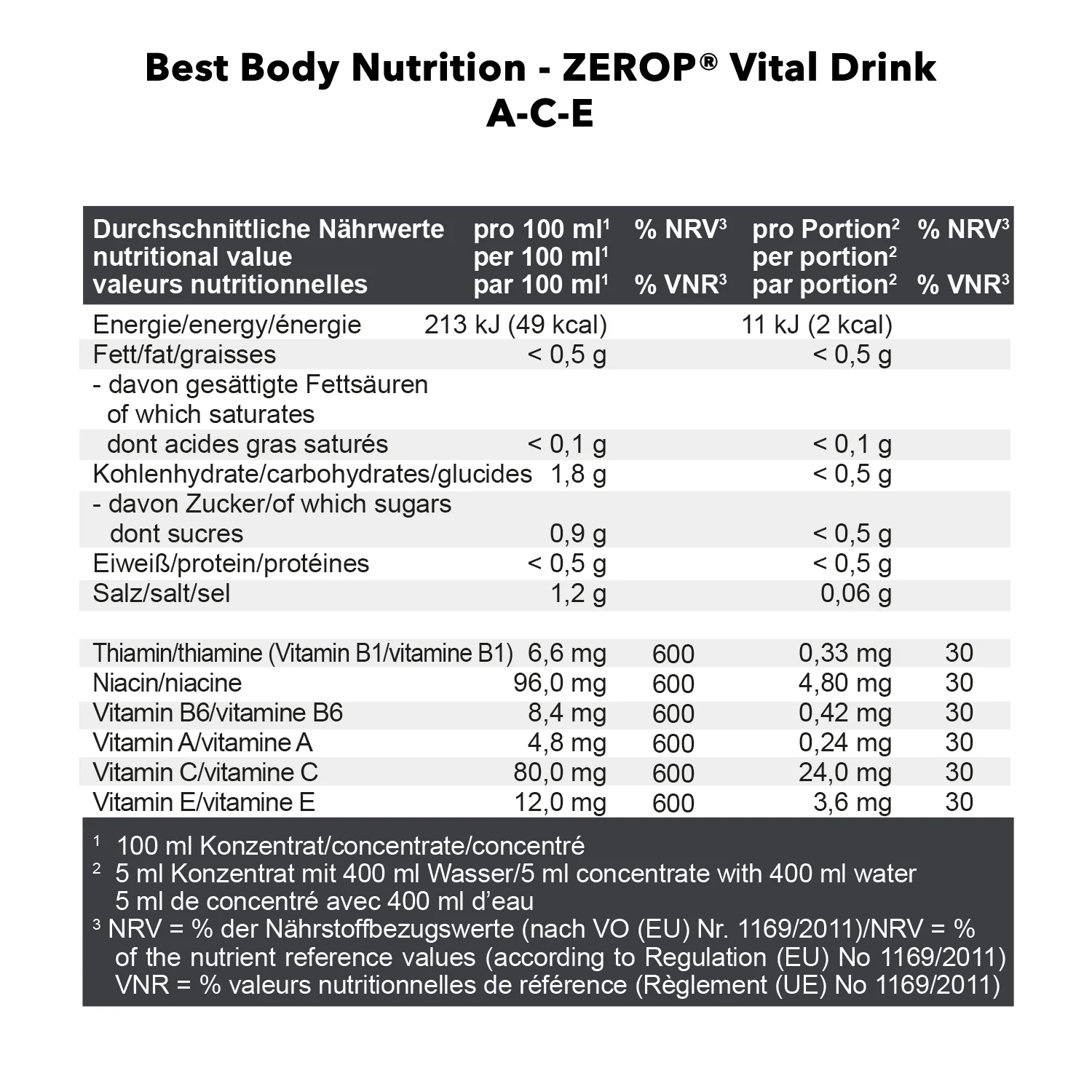 Vital Drink Zerop (1000ml) - Image 102