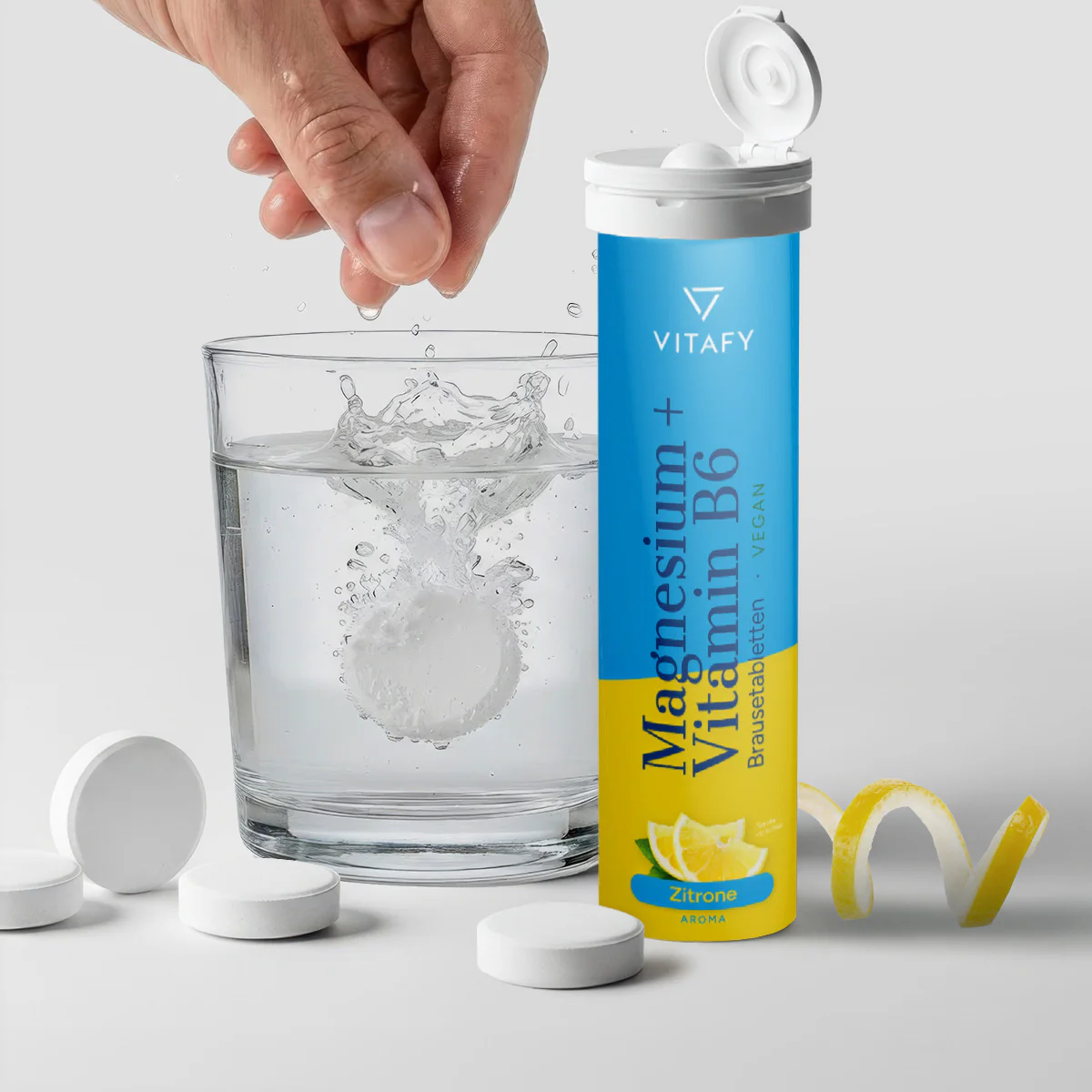 Magnesium + Vitamin B6 - Zitrone (20 Brausetabletten) - Image 2