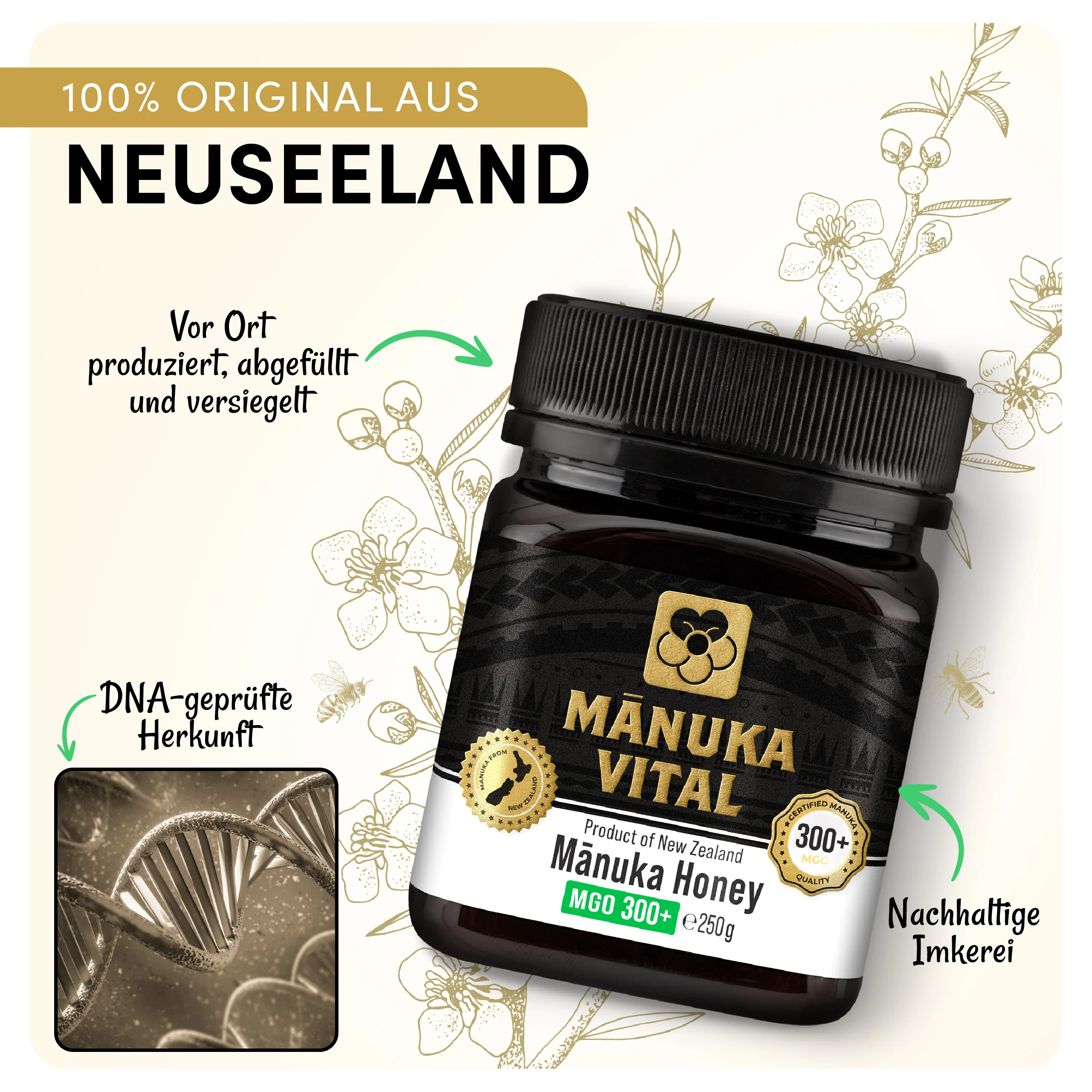 Manuka Vital Honig MGO 300+ (250g) - Image 3
