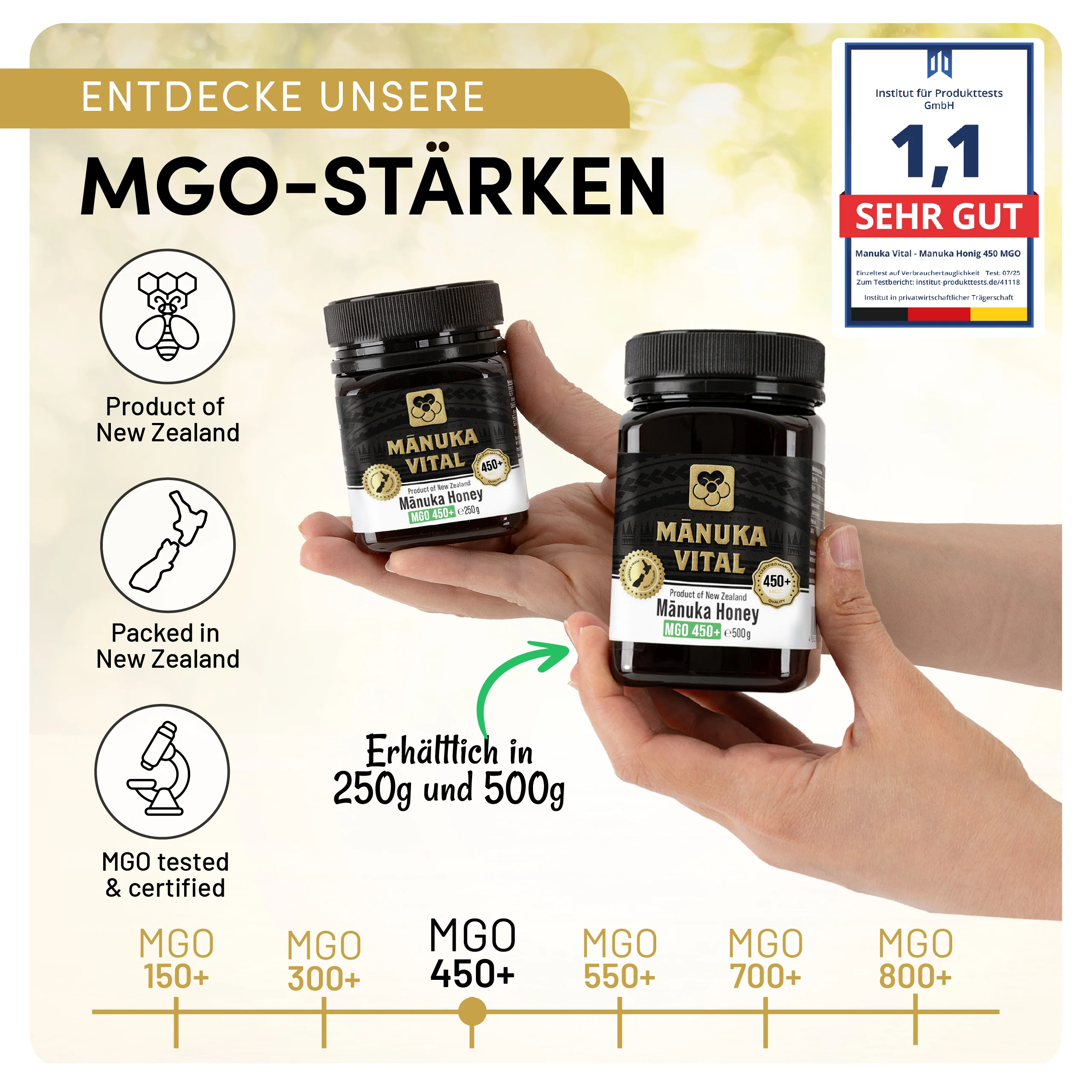 Manuka Vital Honig MGO 450+ (500g) - Image 2