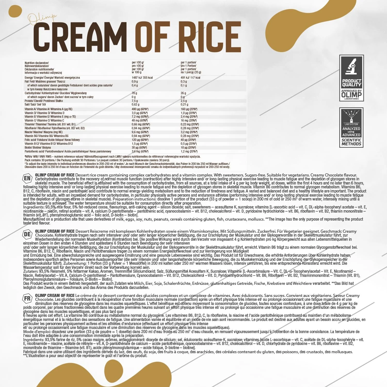 Olimp Cream of Rice (1000g) - Image 6