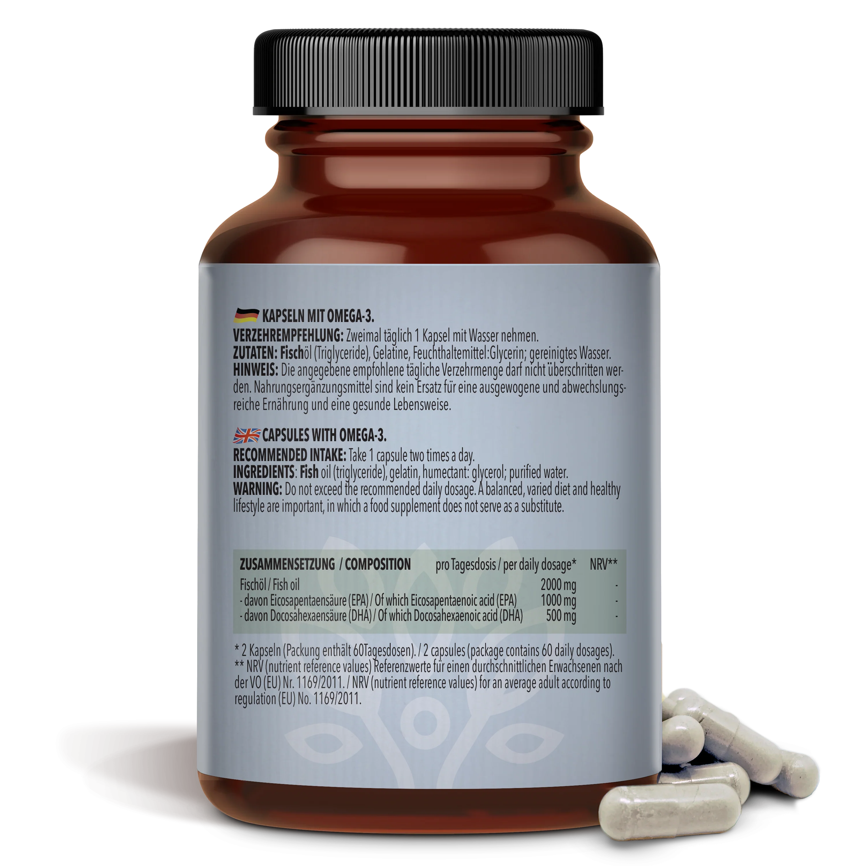 Omega-3 aus Fischöl Softgel (120 Kapseln) - Image 2