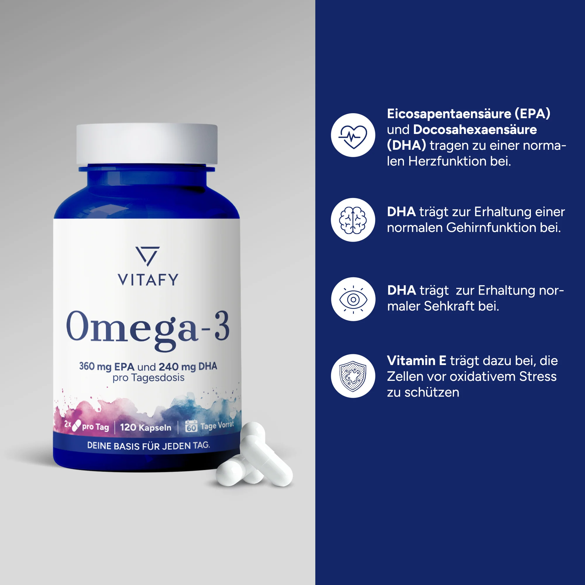 Omega-3-Fischöl (120 Kapseln) - Image 2