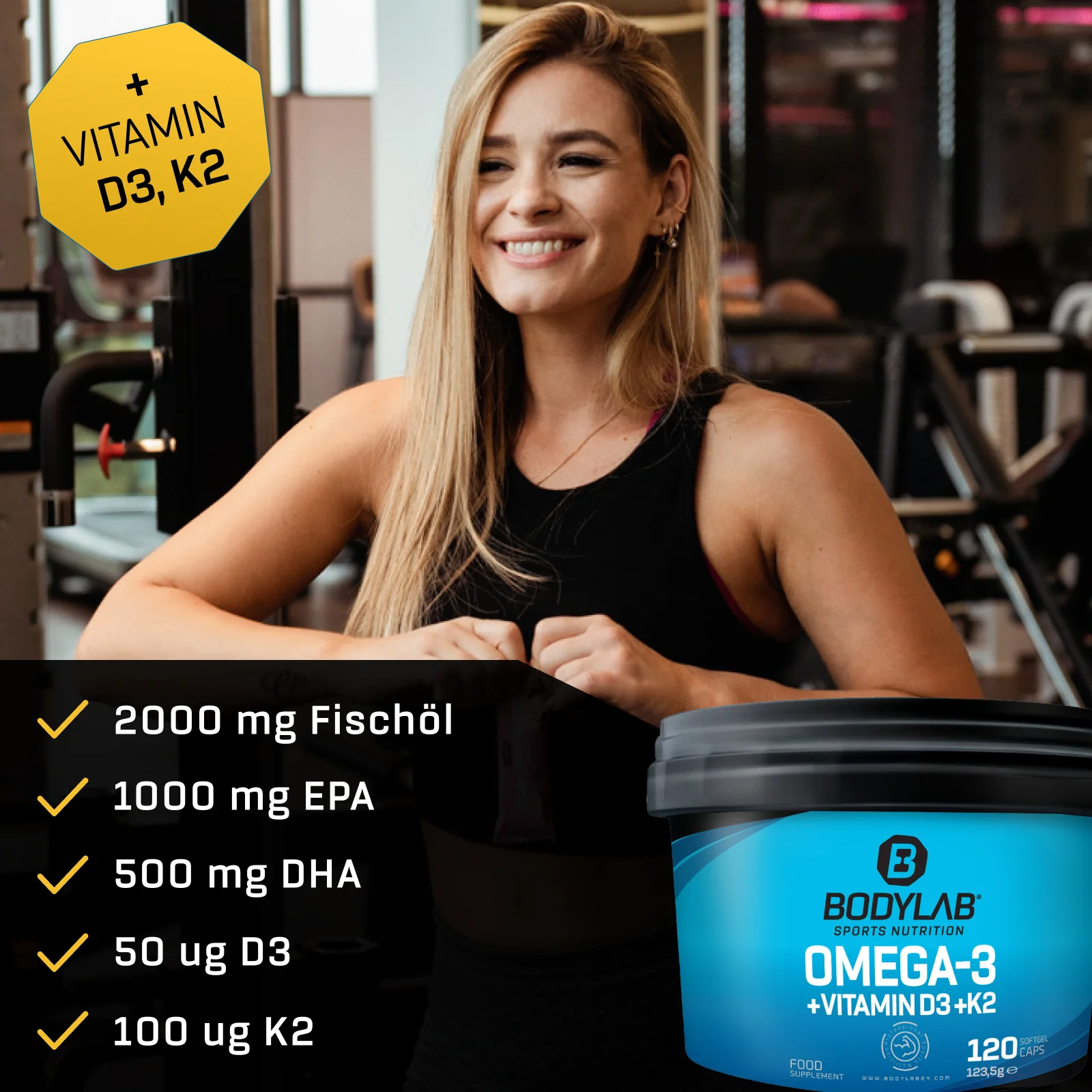 Omega-3 + Vitamin D3 + K2 Extreme (120 Kapseln) - Image 8