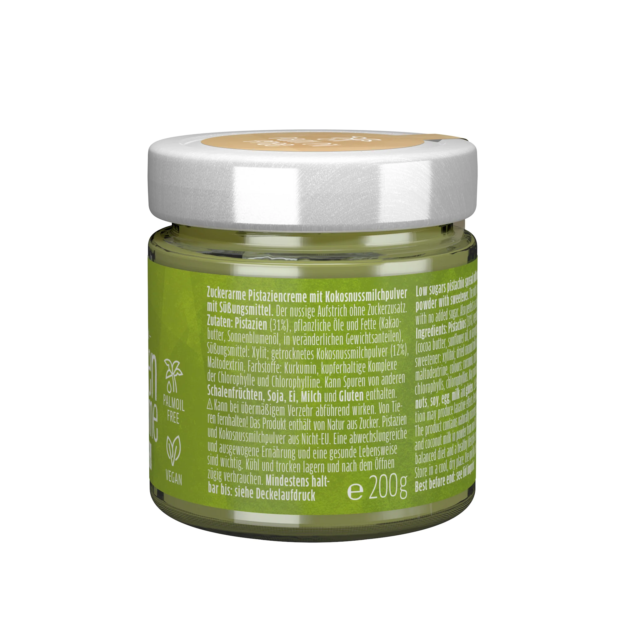 Pistazien-Kokos-Creme mit Xylit ohne Palmöl (200g) - Image 5