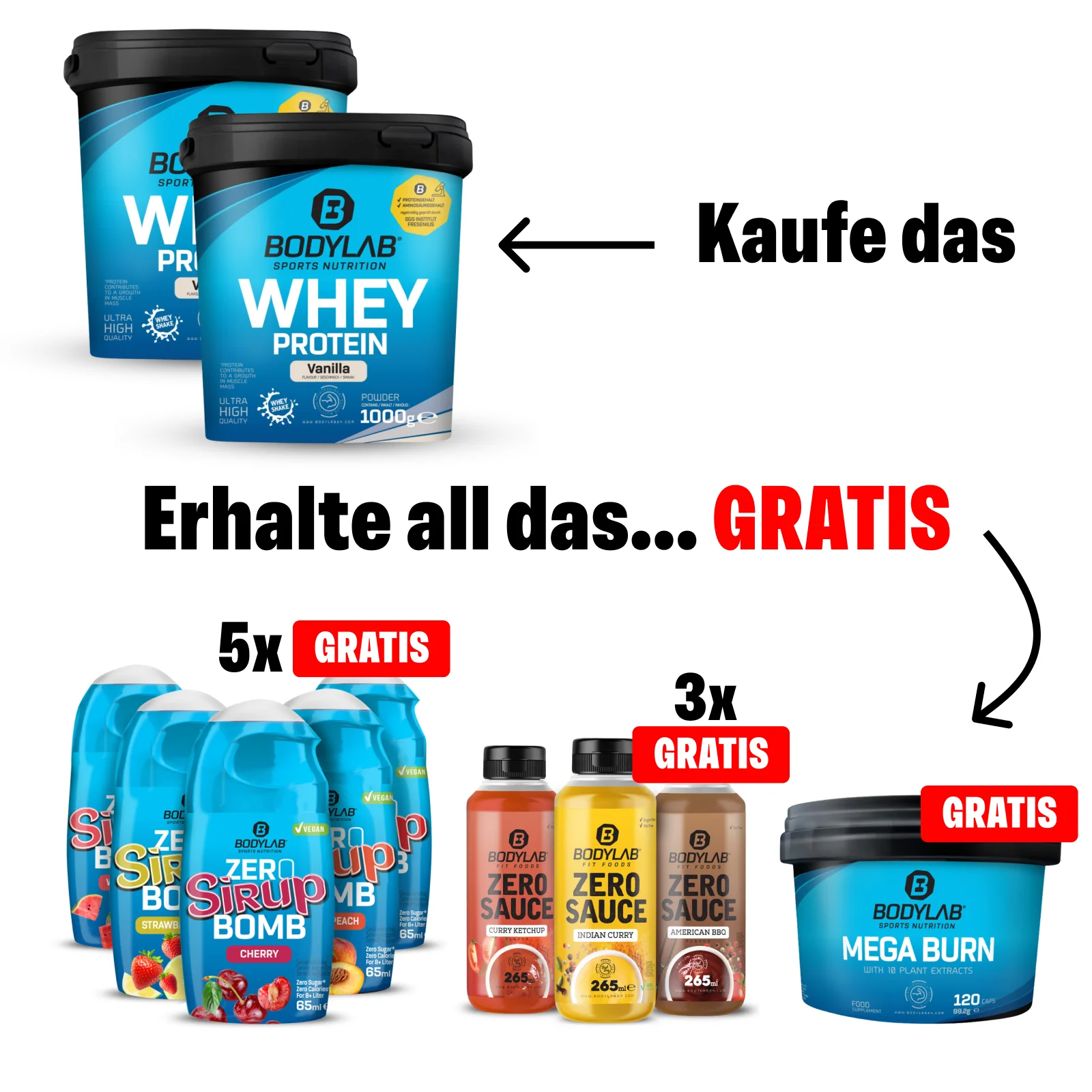 5Für2 Smart Diet-Powerpack mit Gratis Zero Saucen + Zero Sirup Bomb Mix + Mega Burn - Image 4
