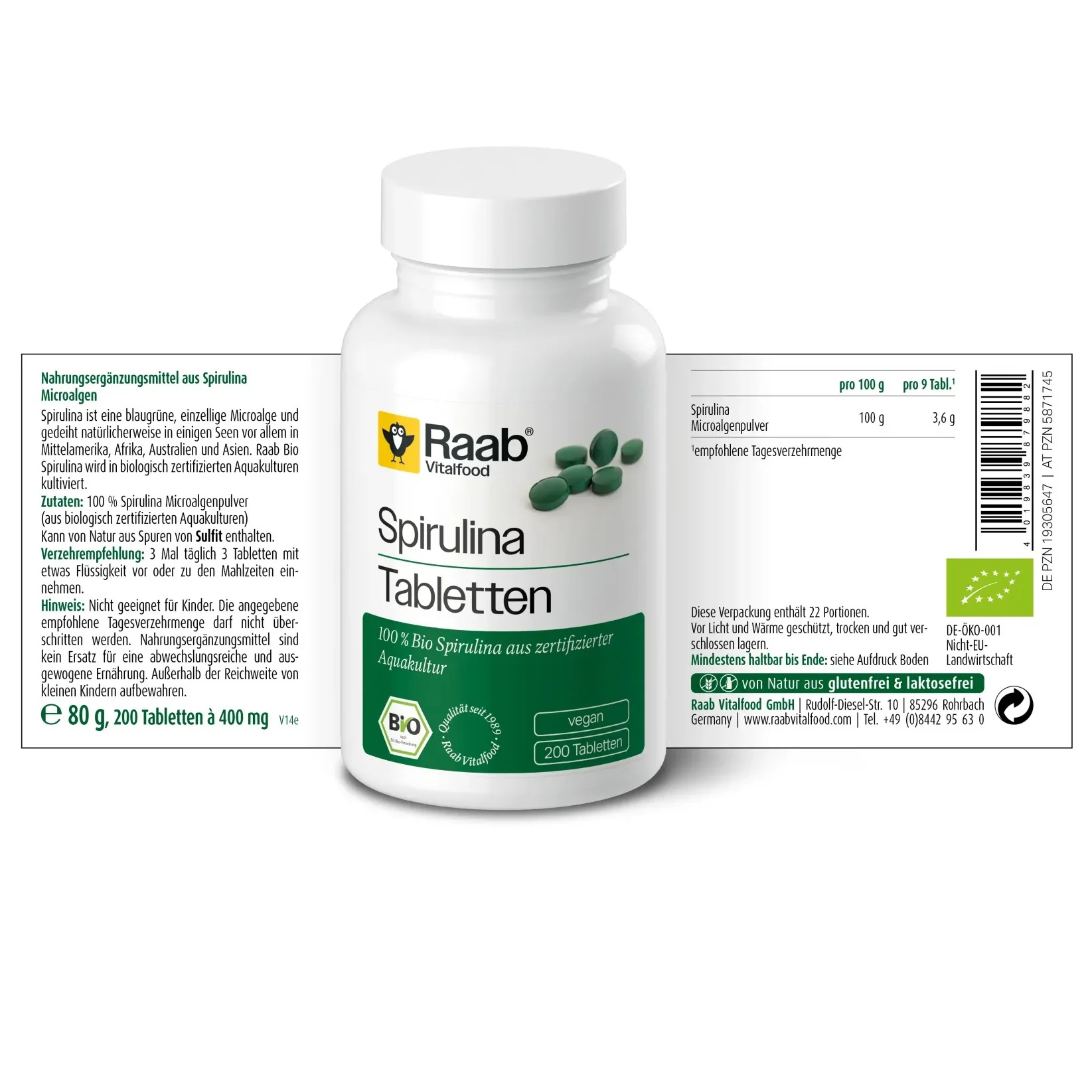 Bio Spirulina Tabletten (200 Tabletten) - Image 2
