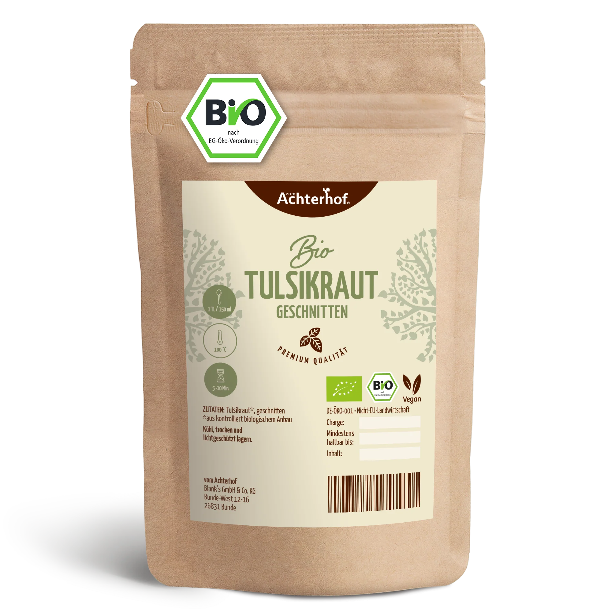 Tulsikraut geschnitten Bio (500g)