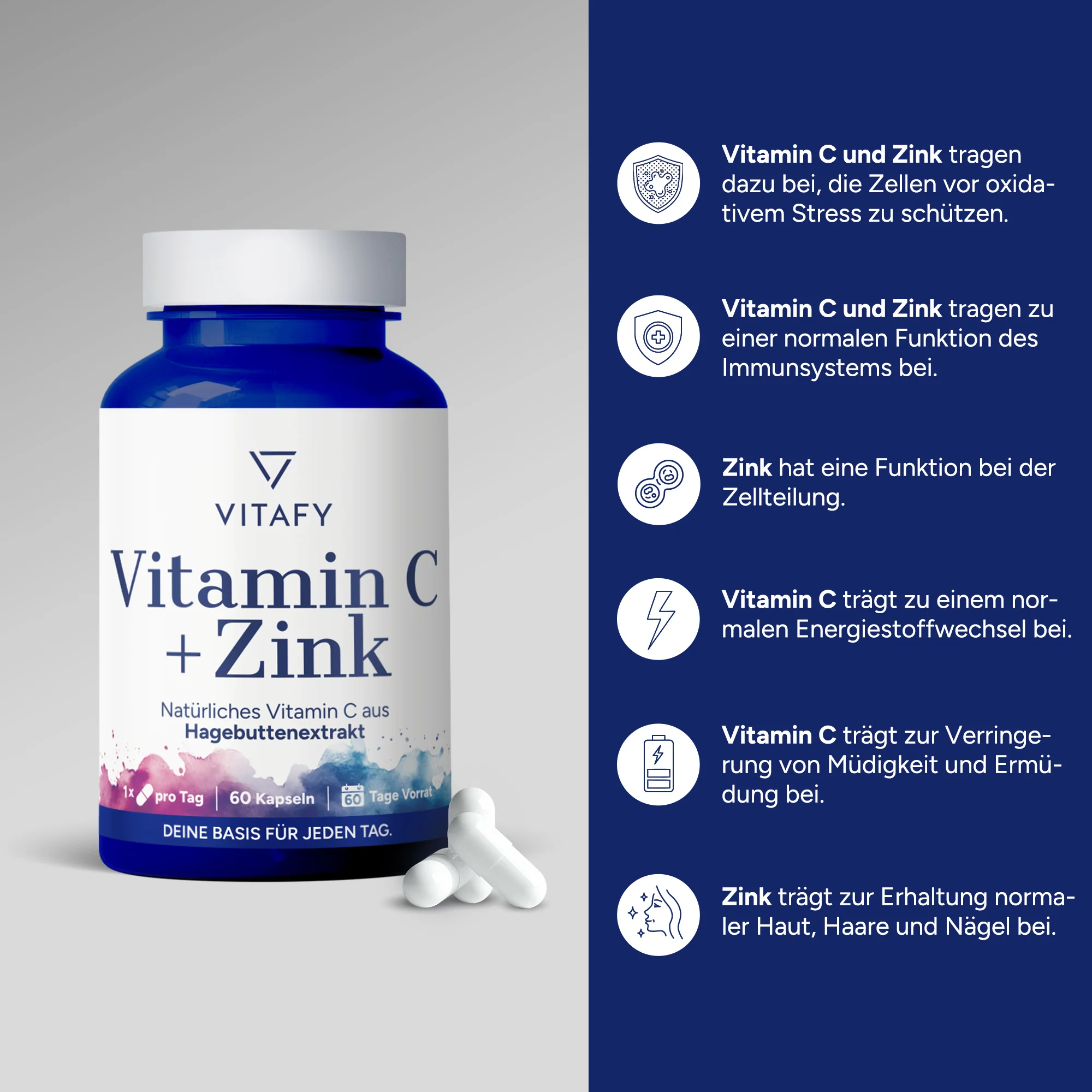 Vitamin C + Zink (60 Kapseln) - Image 2