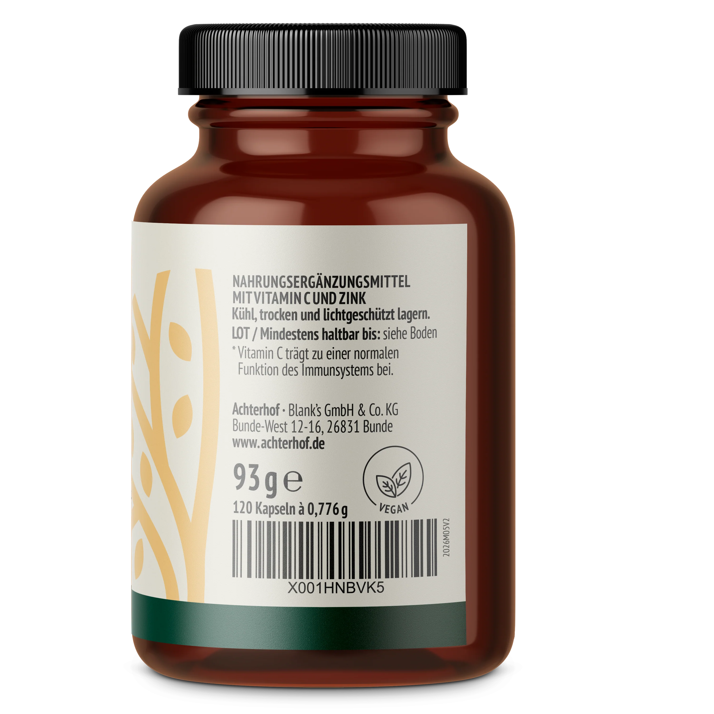 Vitamin C + Zink Kapseln (120 Kapseln) - Image 3