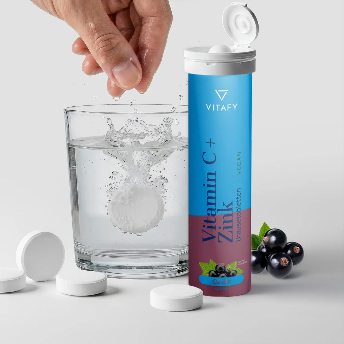 Vitamin C + Zink - Cassis (20 Brausetabletten) - Image 2